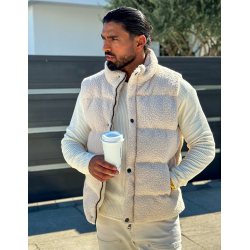 Doudoune sans manches effet peau de mouton Doudoune sans manches effet peau de mouton