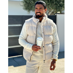 Doudoune sans manches effet peau de mouton Doudoune sans manches effet peau de mouton