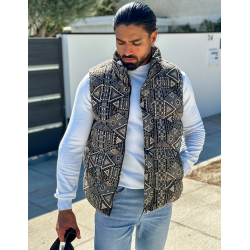 Doudoune sans manches à motifs Doudoune sans manches à motifs