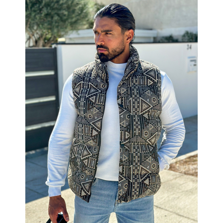 Doudoune sans manches à motifs Doudoune sans manches à motifs