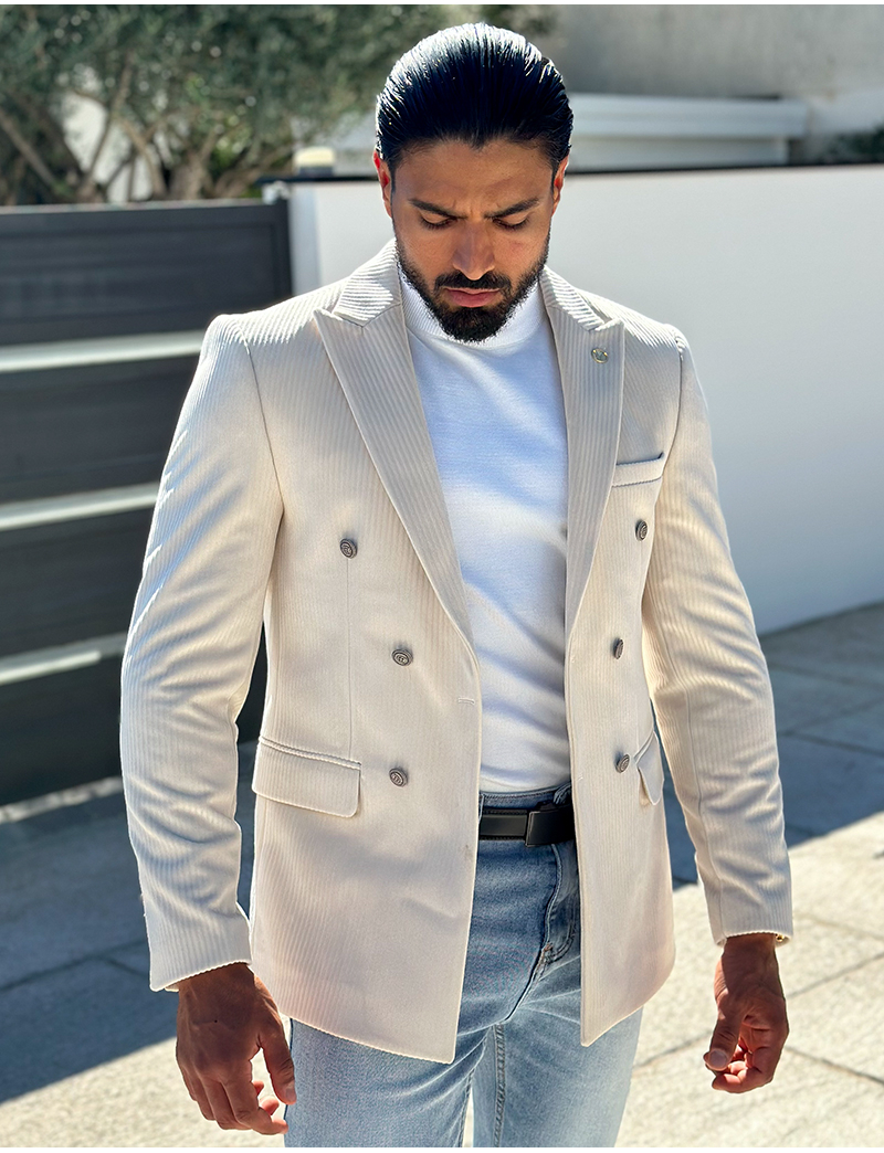 Veste de costume en velours cotele