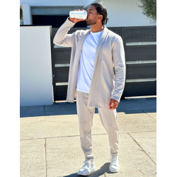 Ensemble pantalon et gilet à relief