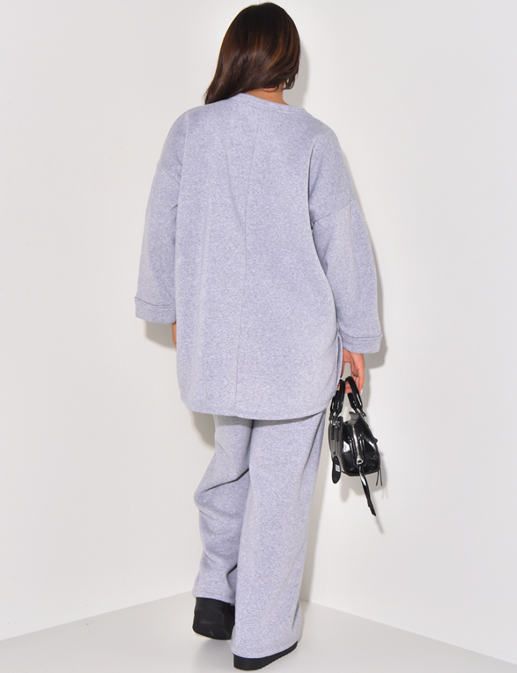 Ensemble sweat et pantalon de jogging molletonné