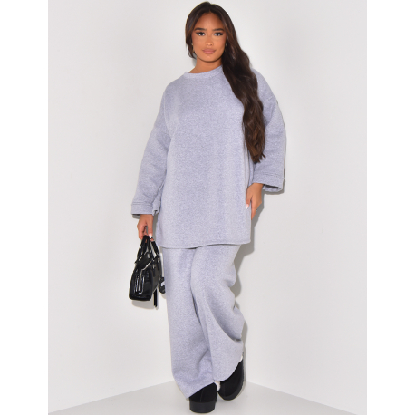 Ensemble sweat et pantalon de jogging molletonné