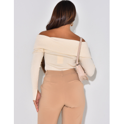 Pull moulant col bateau Pull moulant col bateau