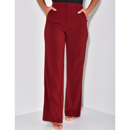  Straight-leg tailored trousers