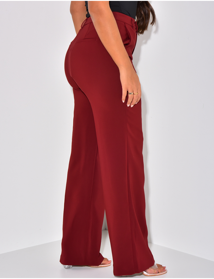   Straight-leg tailored trousers