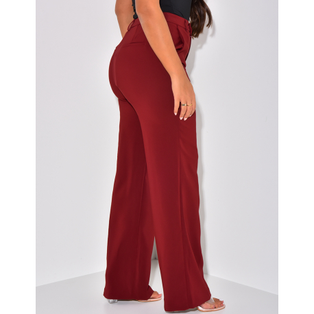   Straight-leg tailored trousers