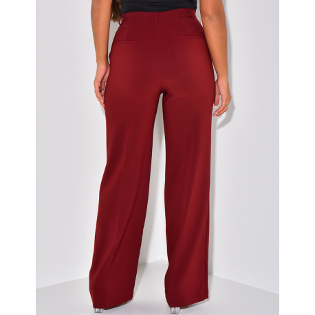   Straight-leg tailored trousers