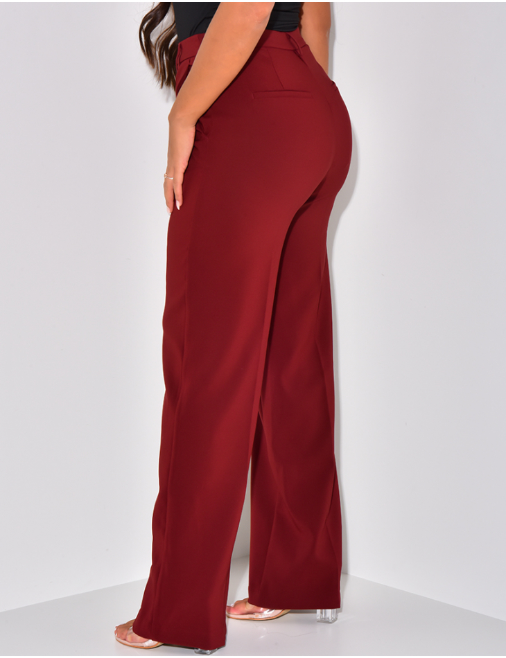   Straight-leg tailored trousers