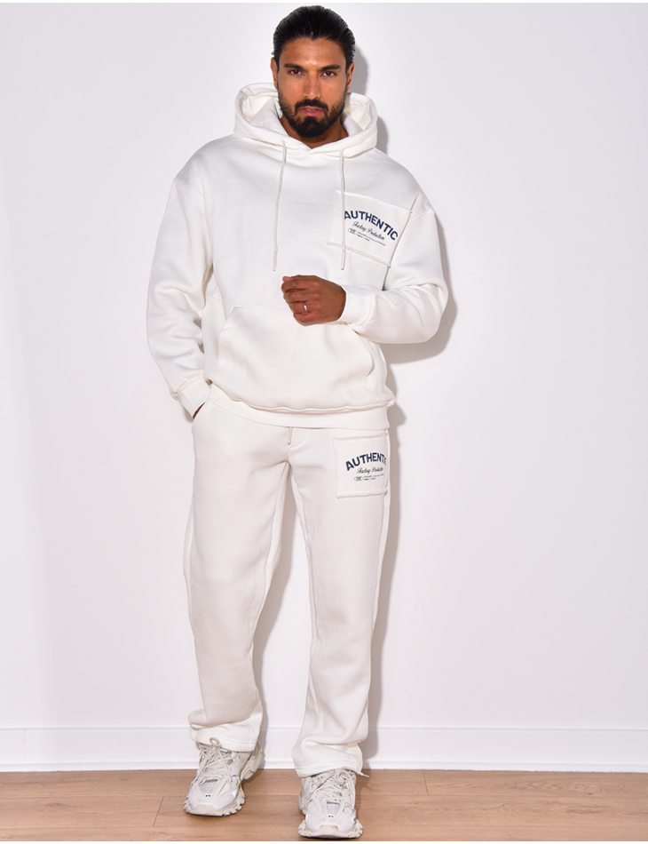 Ensemble molletonné pantalon et sweat à capuche "Authentic"