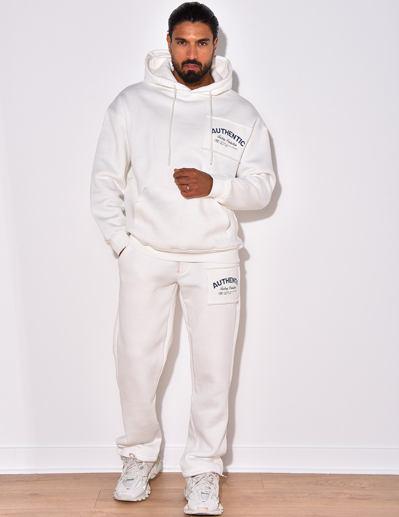 Ensemble molletonné pantalon et sweat à capuche "Authentic"