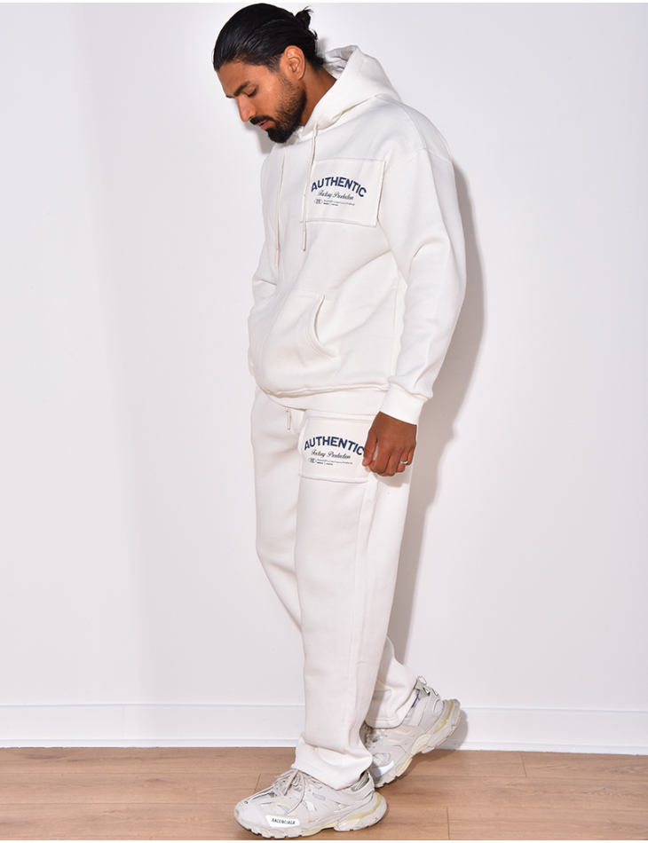 Ensemble molletonné pantalon et sweat à capuche "Authentic"