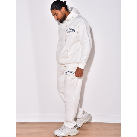 Ensemble molletonné pantalon et sweat à capuche "Authentic"