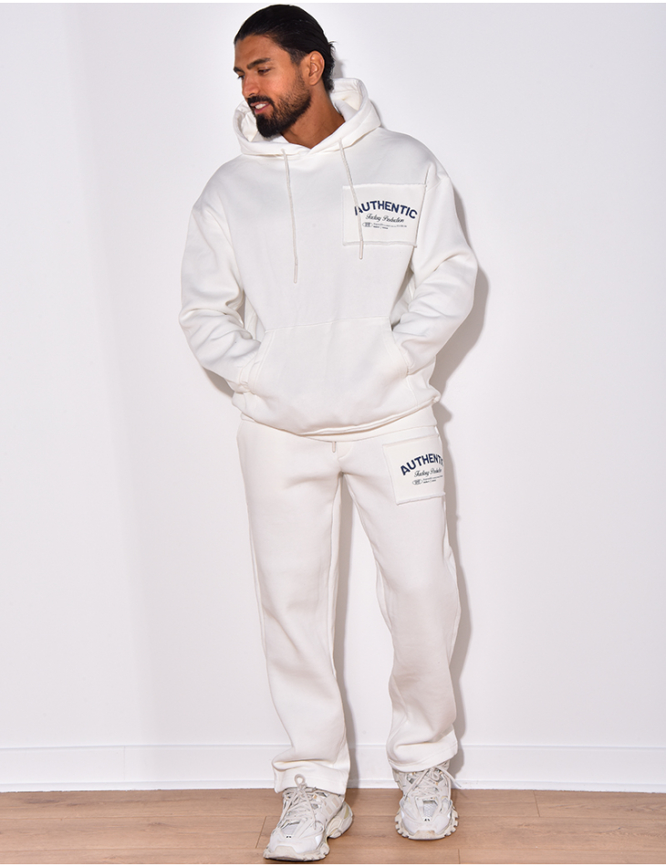 Ensemble molletonné pantalon et sweat à capuche "Authentic"