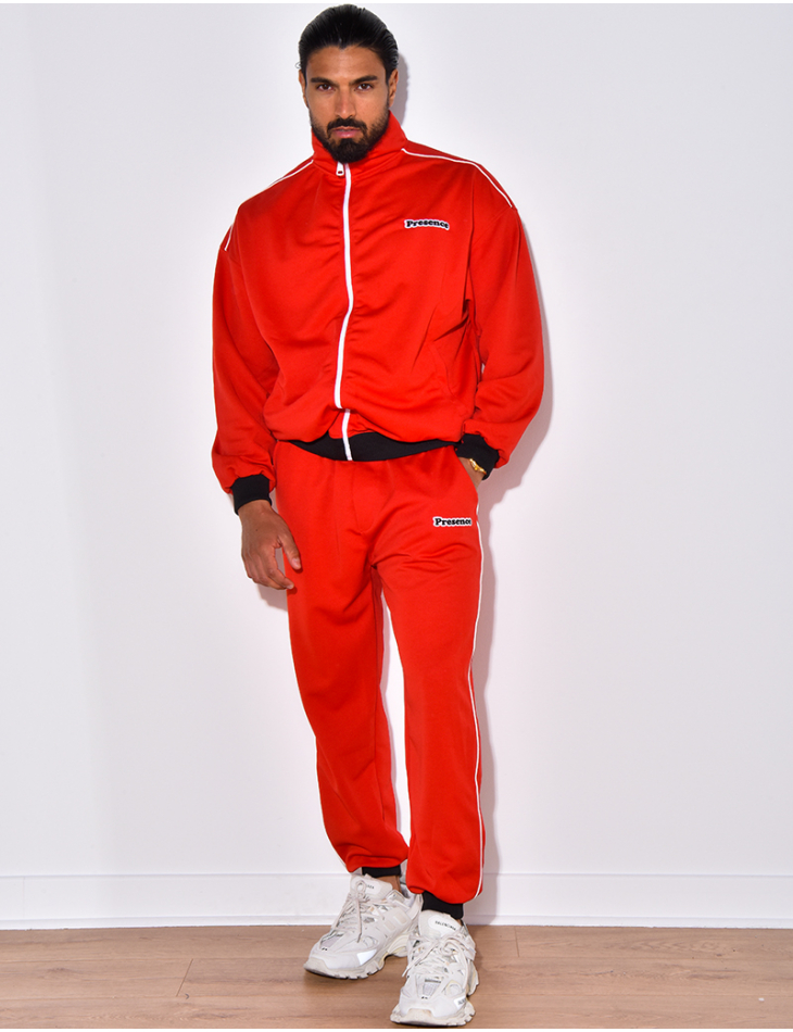 Survêtement Homme 2 Pièces - Veste à Capuche Avec Zip + Pantalon De Sport - Noir, Confort Et Style Décontracté