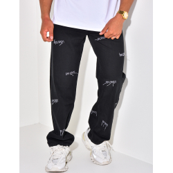 Jeans coupe large "I am crazy" Jeans coupe large "I am crazy"