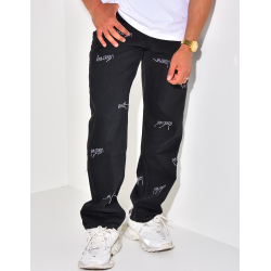 Jeans coupe large "I am crazy" Jeans coupe large "I am crazy"