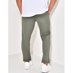 Pantalon texturé à ceinture élastique