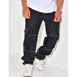 Jeans à poches effet tâché Jeans à poches effet tâché