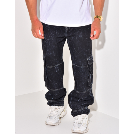 Jeans à poches effet tâché Jeans à poches effet tâché