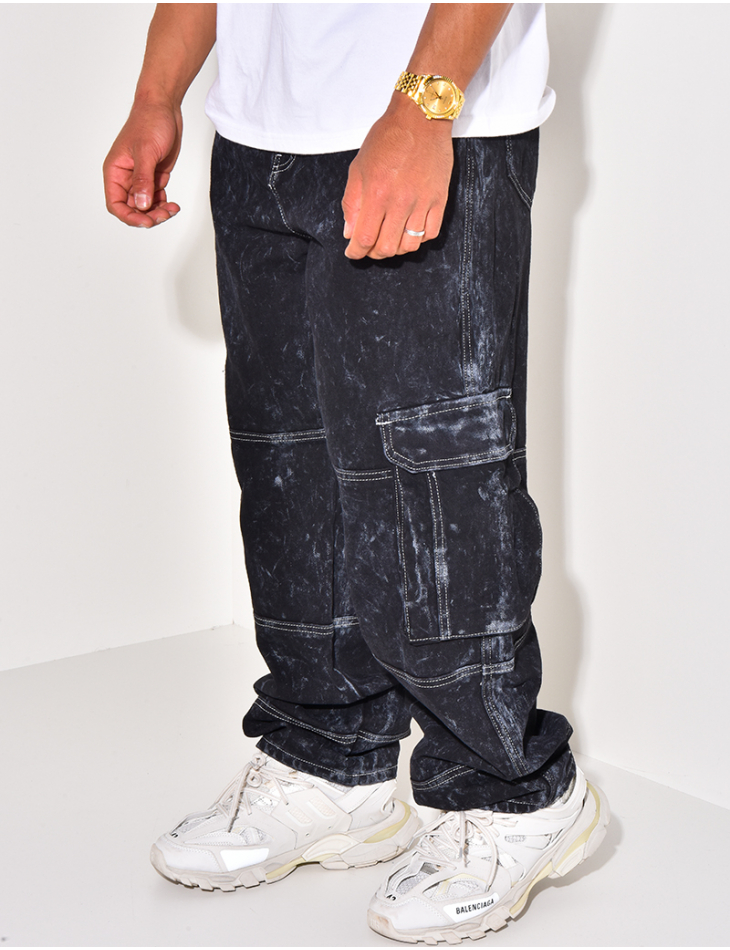 Jeans à poches effet tâché Jeans à poches effet tâché