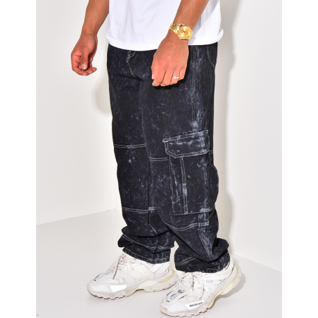 Jeans à poches effet tâché Jeans à poches effet tâché