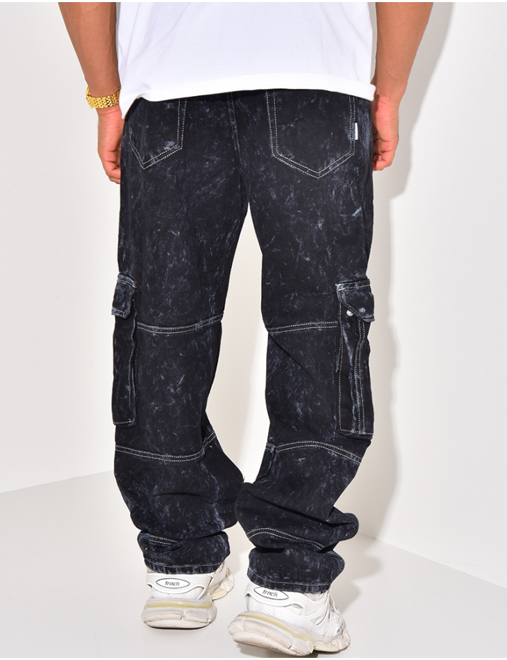 Jeans à poches effet tâché Jeans à poches effet tâché