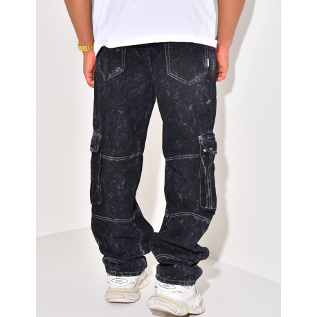 Jeans à poches effet tâché Jeans à poches effet tâché