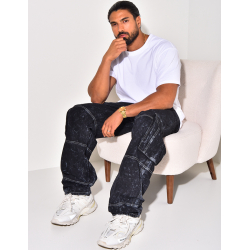 Jeans à poches effet tâché Jeans à poches effet tâché