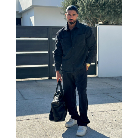 Ensemble chemise et pantalon côtelé