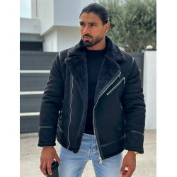 Veste en suédine fourrée Veste en suédine fourrée