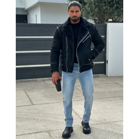 Veste en suédine fourrée Veste en suédine fourrée