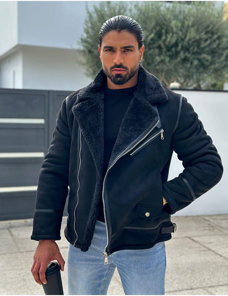 Veste en suédine fourrée Veste en suédine fourrée