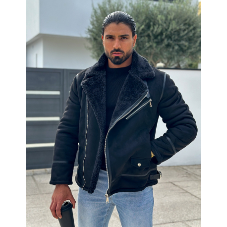 Veste en suédine fourrée Veste en suédine fourrée
