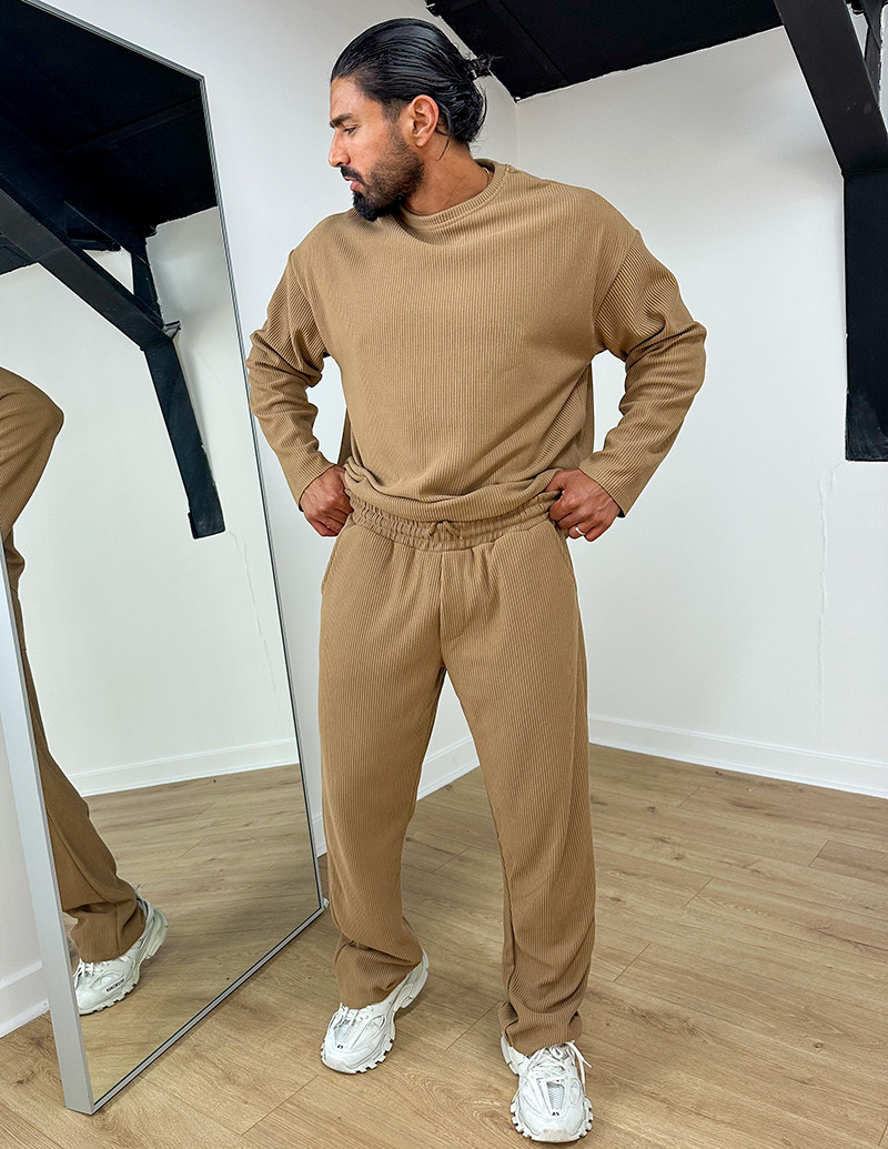 Ensemble côtelé pantalon et pull