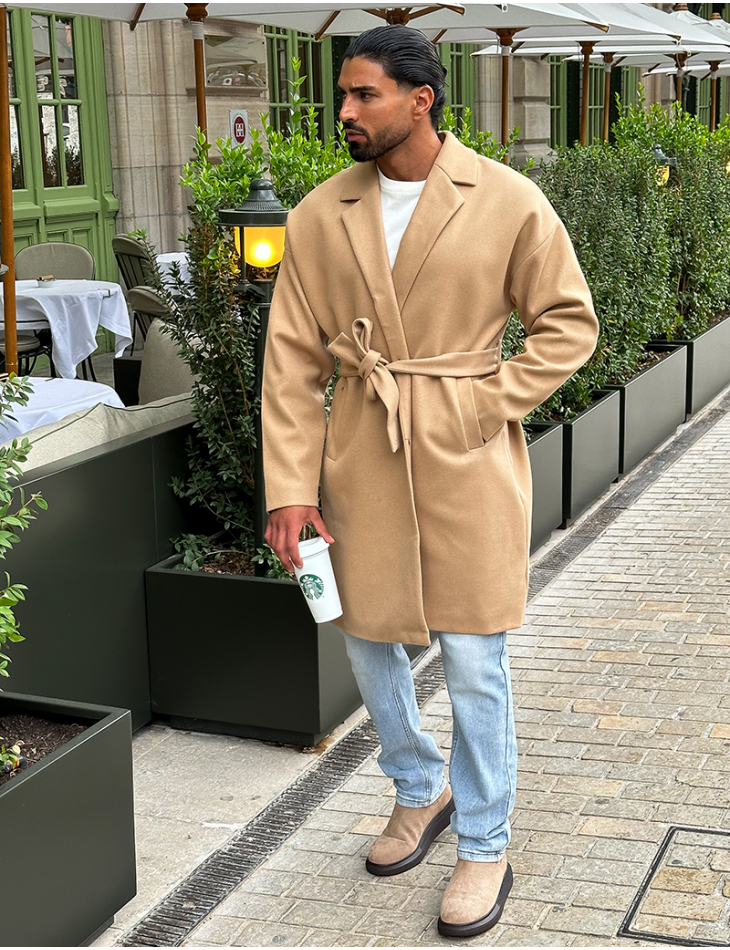 Trench en feutrine à nouer Trench en feutrine à nouer