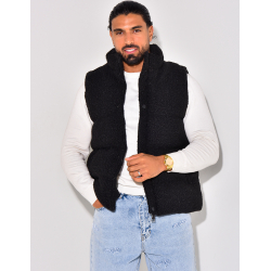 Doudoune sans manches effet peau de mouton Doudoune sans manches effet peau de mouton