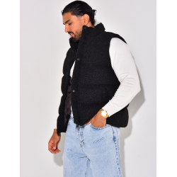 Doudoune sans manches effet peau de mouton Doudoune sans manches effet peau de mouton