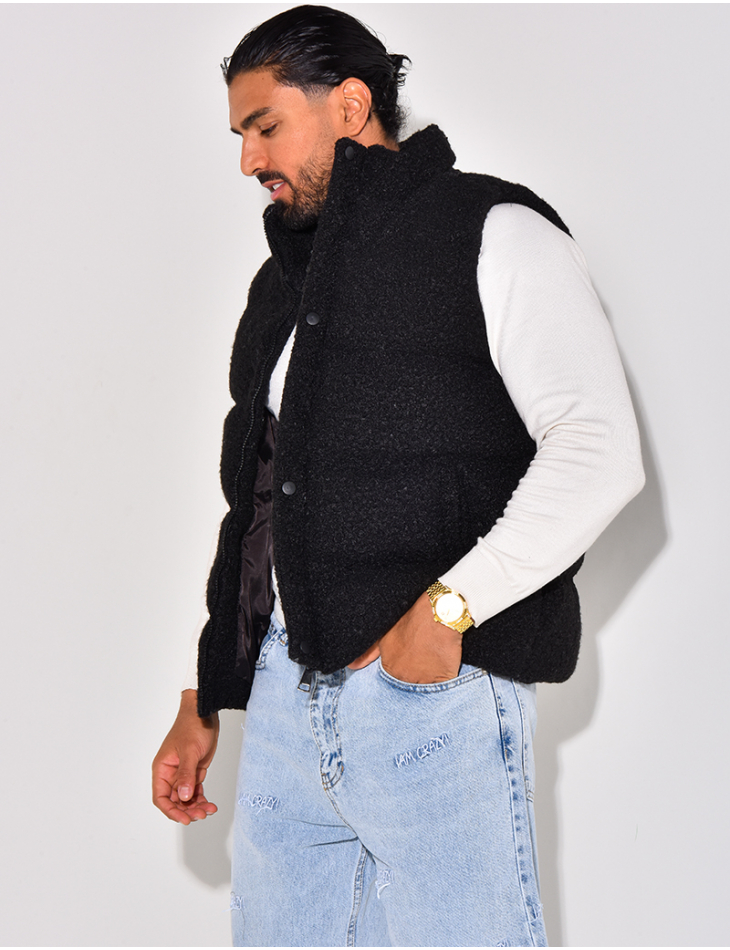 Doudoune sans manches effet peau de mouton Doudoune sans manches effet peau de mouton