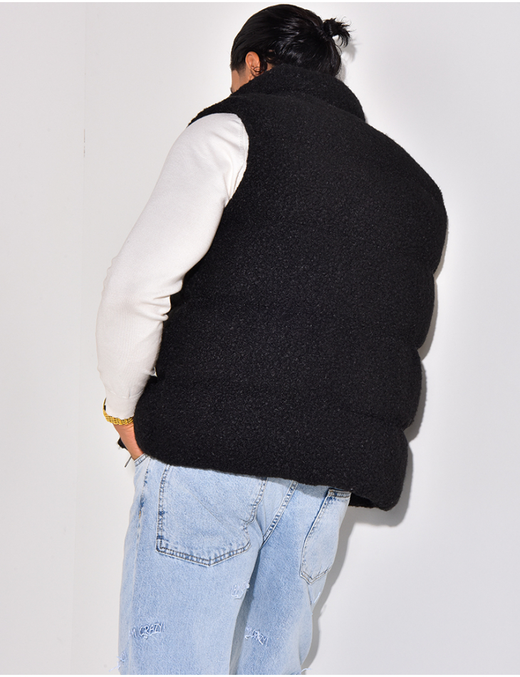 Doudoune sans manches effet peau de mouton Doudoune sans manches effet peau de mouton