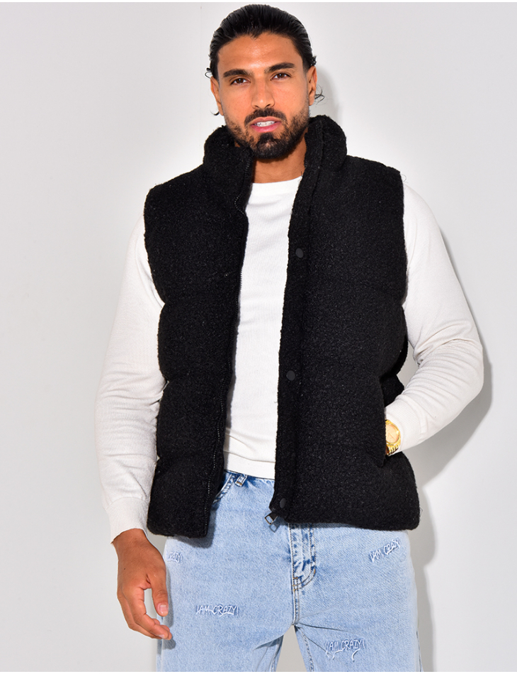 Doudoune sans manches effet peau de mouton Doudoune sans manches effet peau de mouton