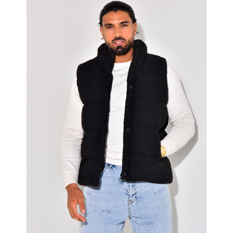 Doudoune sans manches effet peau de mouton Doudoune sans manches effet peau de mouton