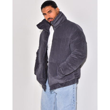 Doudoune côtelé en velours