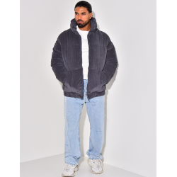 Doudoune côtelé en velours