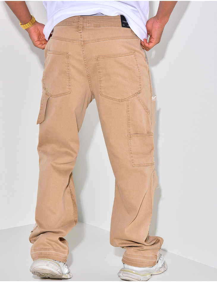 Jeans effet déchiré à tâches de peinture Jeans effet déchiré à tâches de peinture