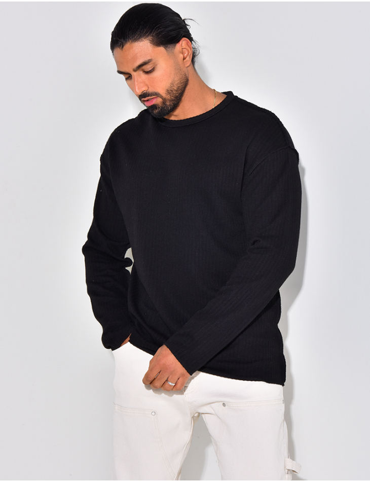 T-shirt manches longues à coutures apparentes