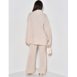 Set aus Oversize-Pullover & Wollhose   Set aus Oversize-Pullover & Wollhose