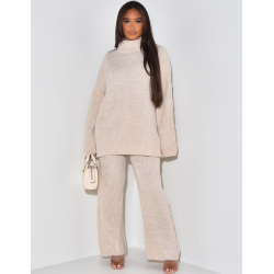 Set aus Oversize-Pullover & Wollhose   Set aus Oversize-Pullover & Wollhose