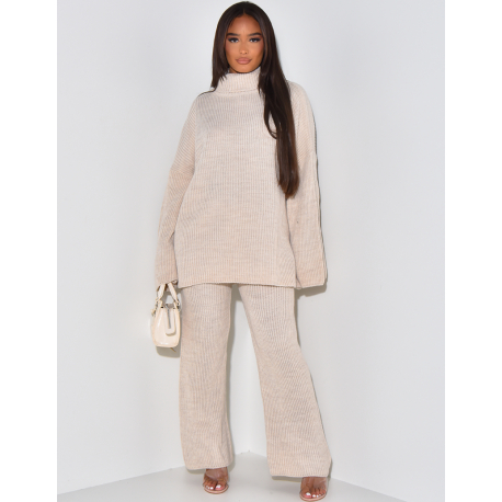 Set aus Oversize-Pullover & Wollhose   Set aus Oversize-Pullover & Wollhose